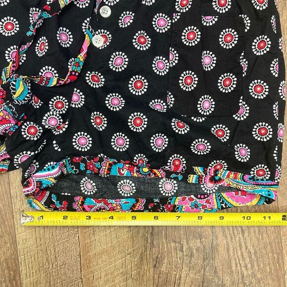 Vera Bradley‎ Loungewear Sleepwear Black Shorts 100% Cotton Abstract Floral sz S - Picture 8 of 10